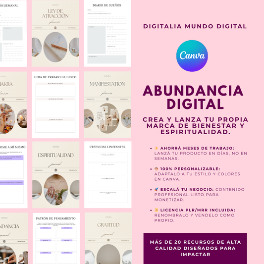 ABUNDANCIA DIGITAL: Crea y Vende tu Propia Marca de Espiritualidad