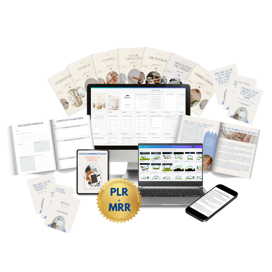 Paquete Productos Digitales Todo en uno PLR y MRR